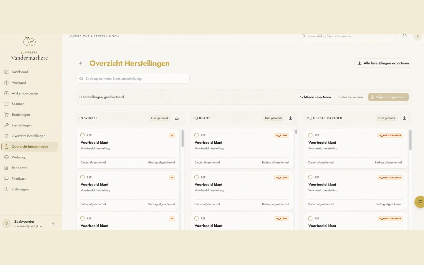 Herstellingen in één overzicht