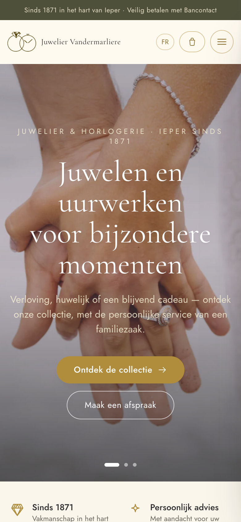 De webshop op smartphone